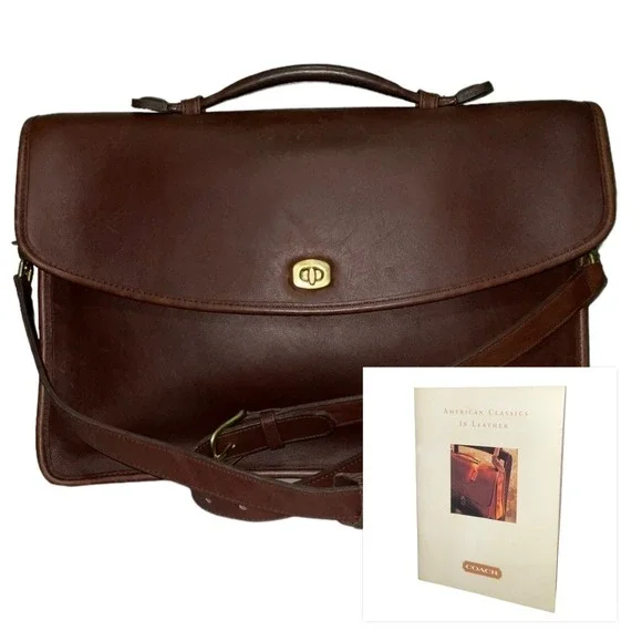 Vintage Coach Lexington Briefcase 5265 Glove-tanned Leather Messenger Laptop Bag - Picture 1 of 16